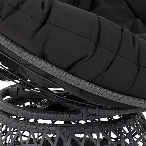 Cozy Swivel Papasan Chair – Plush Round Lounge Chair for Relaxing