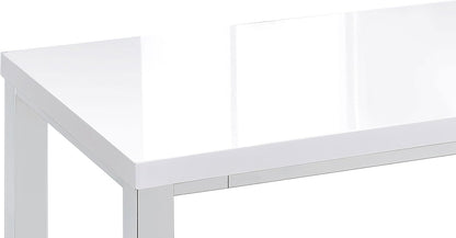 Modern 5-Piece Dining Set – Chrome Table with Contemporary Upholstered Chairs