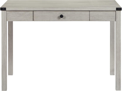Modern Writing Desk with Storage – Elegant Champagne Finish