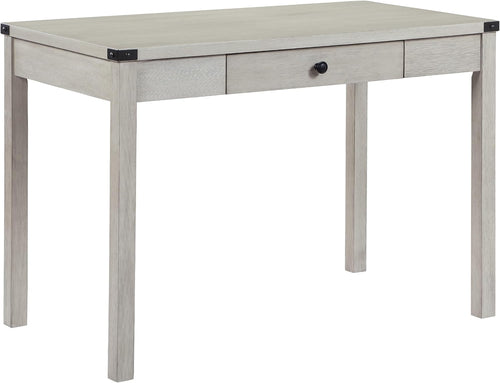Modern Writing Desk with Storage – Elegant Champagne Finish