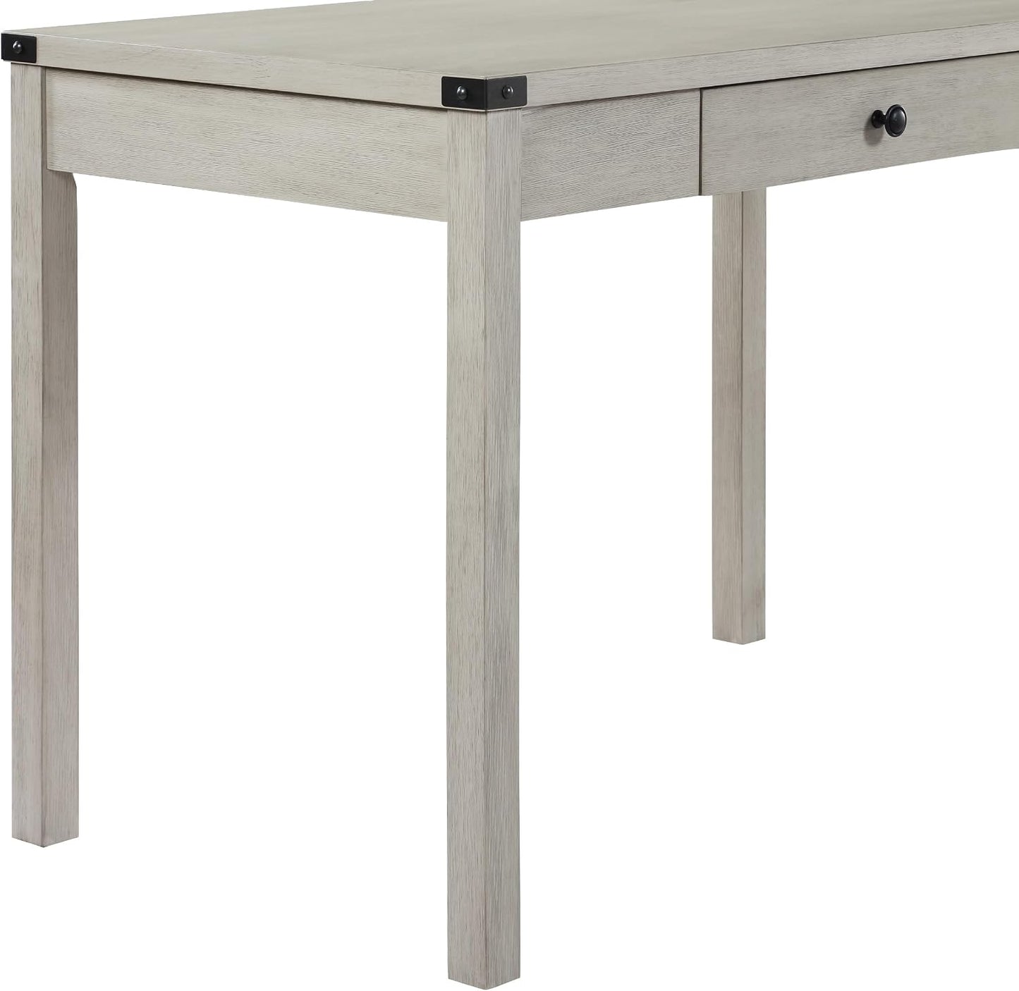Modern Writing Desk with Storage – Elegant Champagne Finish