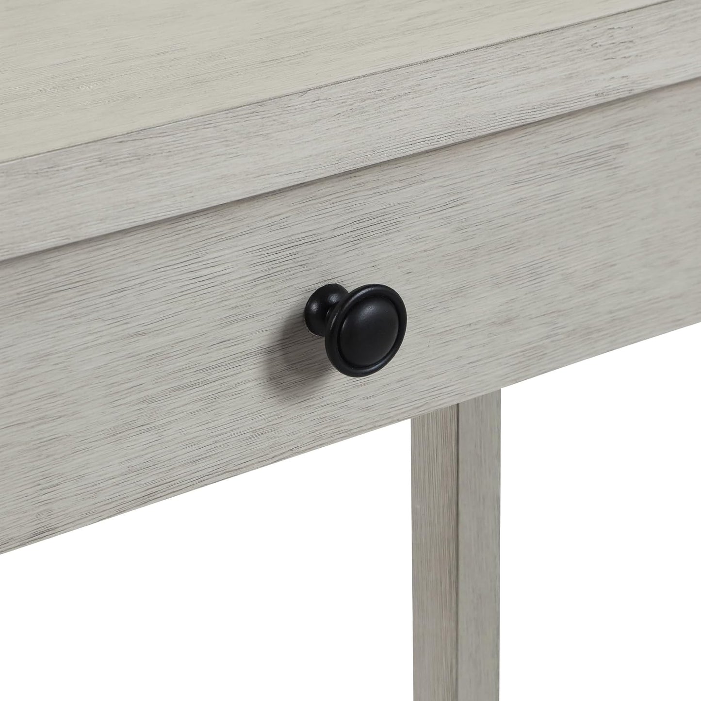 Modern Writing Desk with Storage – Elegant Champagne Finish