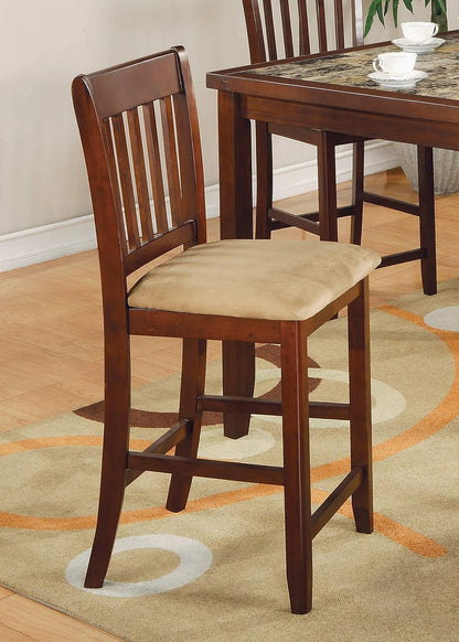 Counter-Height Dining Set – 5-Piece Square Table with 4 Ladder-Back Chairs