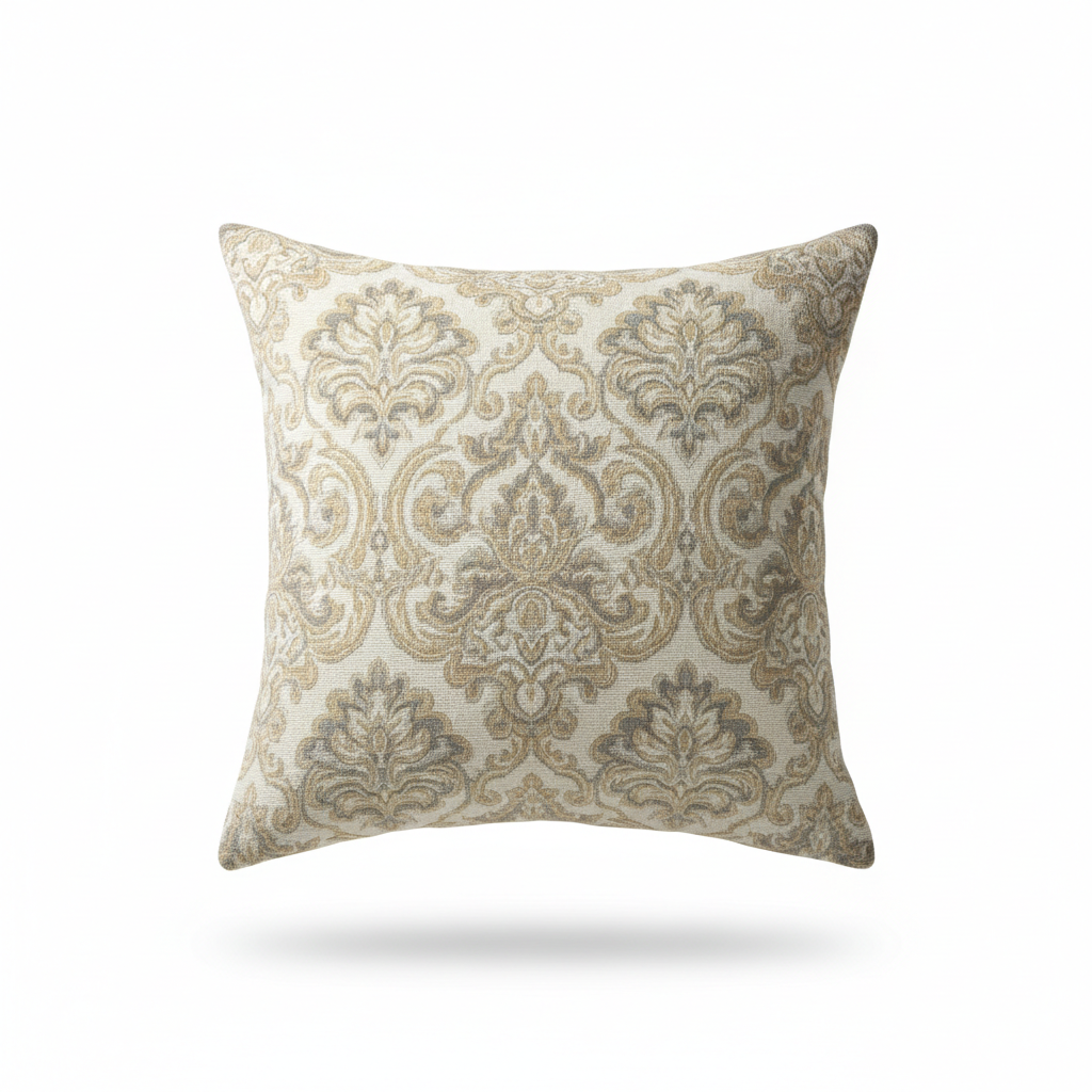 Decorative throw pillow with elegant pattern