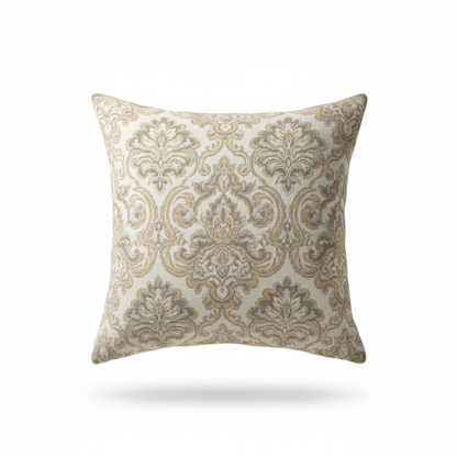 Decorative throw pillow with elegant pattern